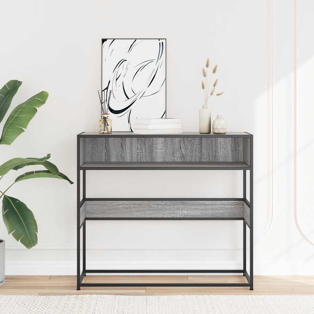 Console Table Grey Sonoma 90x35x80 cm Engineered Wood