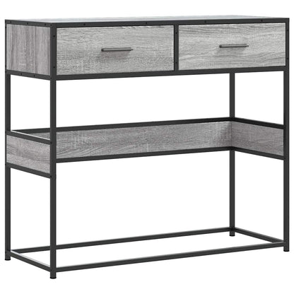 Console Table Grey Sonoma 90x35x80 cm Engineered Wood