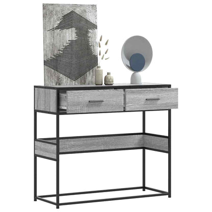 Console Table Grey Sonoma 90x35x80 cm Engineered Wood