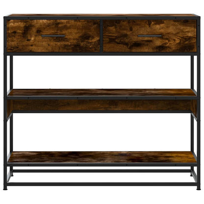 Console Table Smoked Oak 90x35x80 cm Engineered Wood