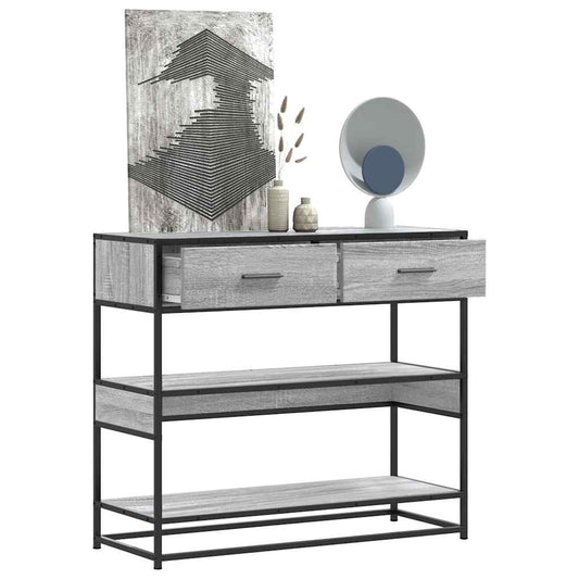 Console Table Grey Sonoma 90x35x80 cm Engineered Wood