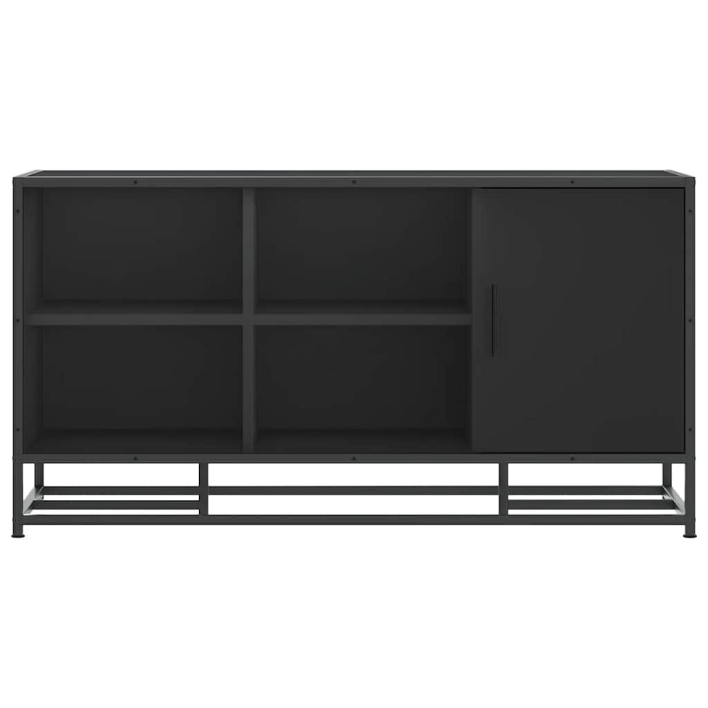 Shoe Bench Black 100x40x53.5 cm Engineered Wood and Metal