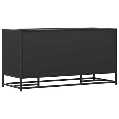 Shoe Bench Black 100x40x53.5 cm Engineered Wood and Metal