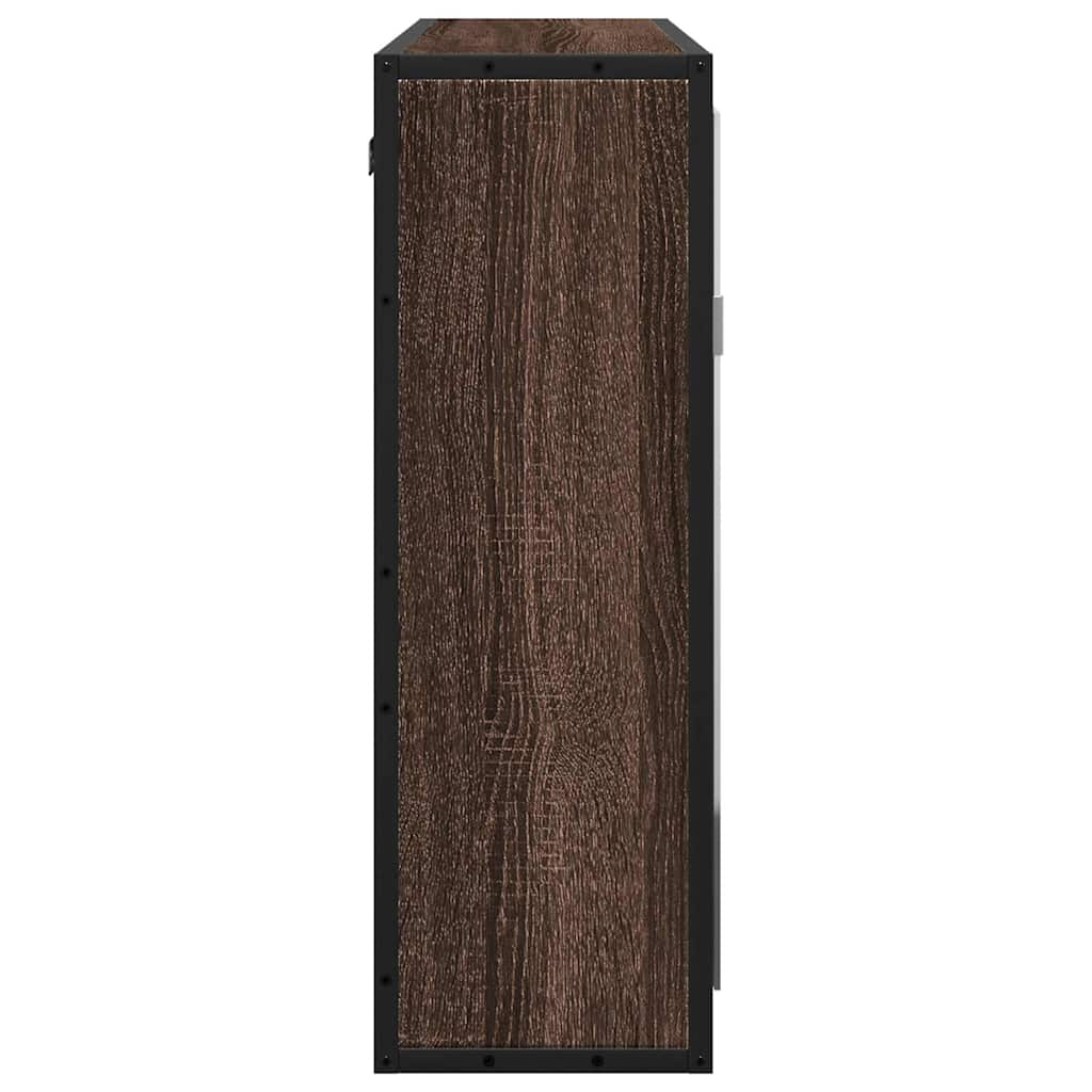 Bathroom Mirror Cabinet Brown Oak 65x20x60 cm Engineered Wood