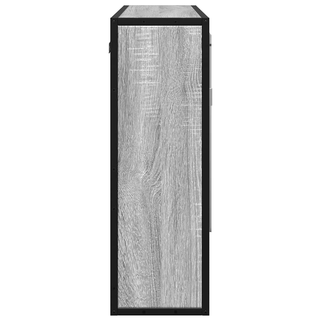 Bathroom Mirror Cabinet Grey Sonoma 65x20x60 cm Engineered Wood