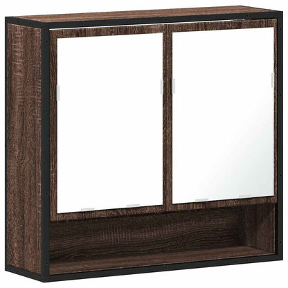 Bathroom Mirror Cabinet Brown Oak 65x20x60 cm Engineered Wood