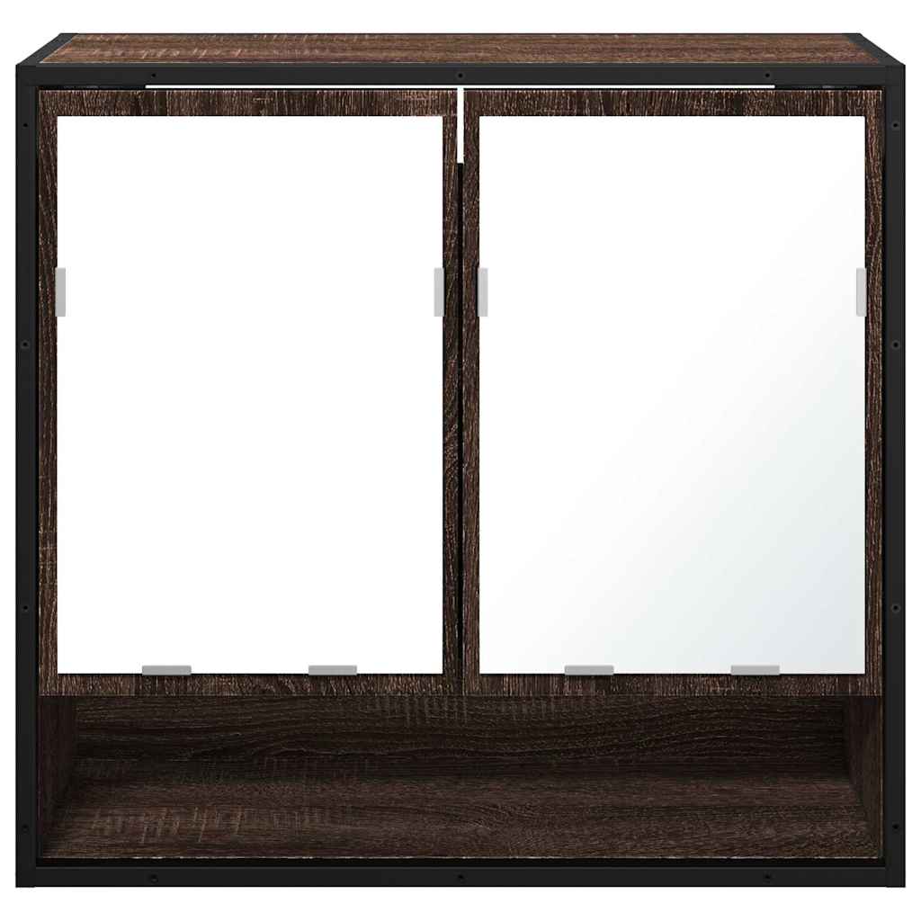 Bathroom Mirror Cabinet Brown Oak 65x20x60 cm Engineered Wood