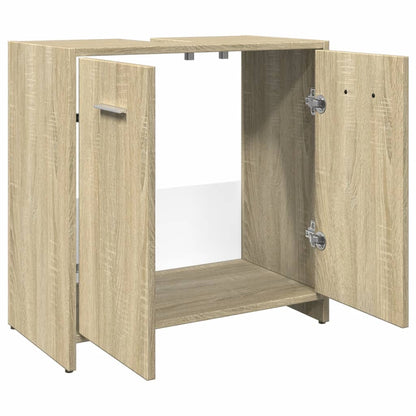 Bathroom Sink Cabinet Sonoma Oak 60x33x60 cm Engineered Wood