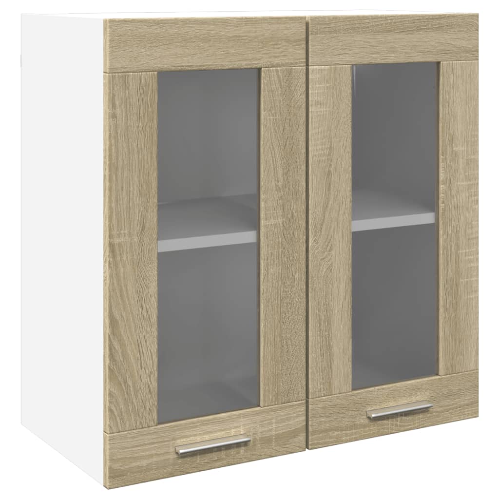 Hanging Glass Cabinet Sonoma Oak 60x31x60 cm Engineered Wood