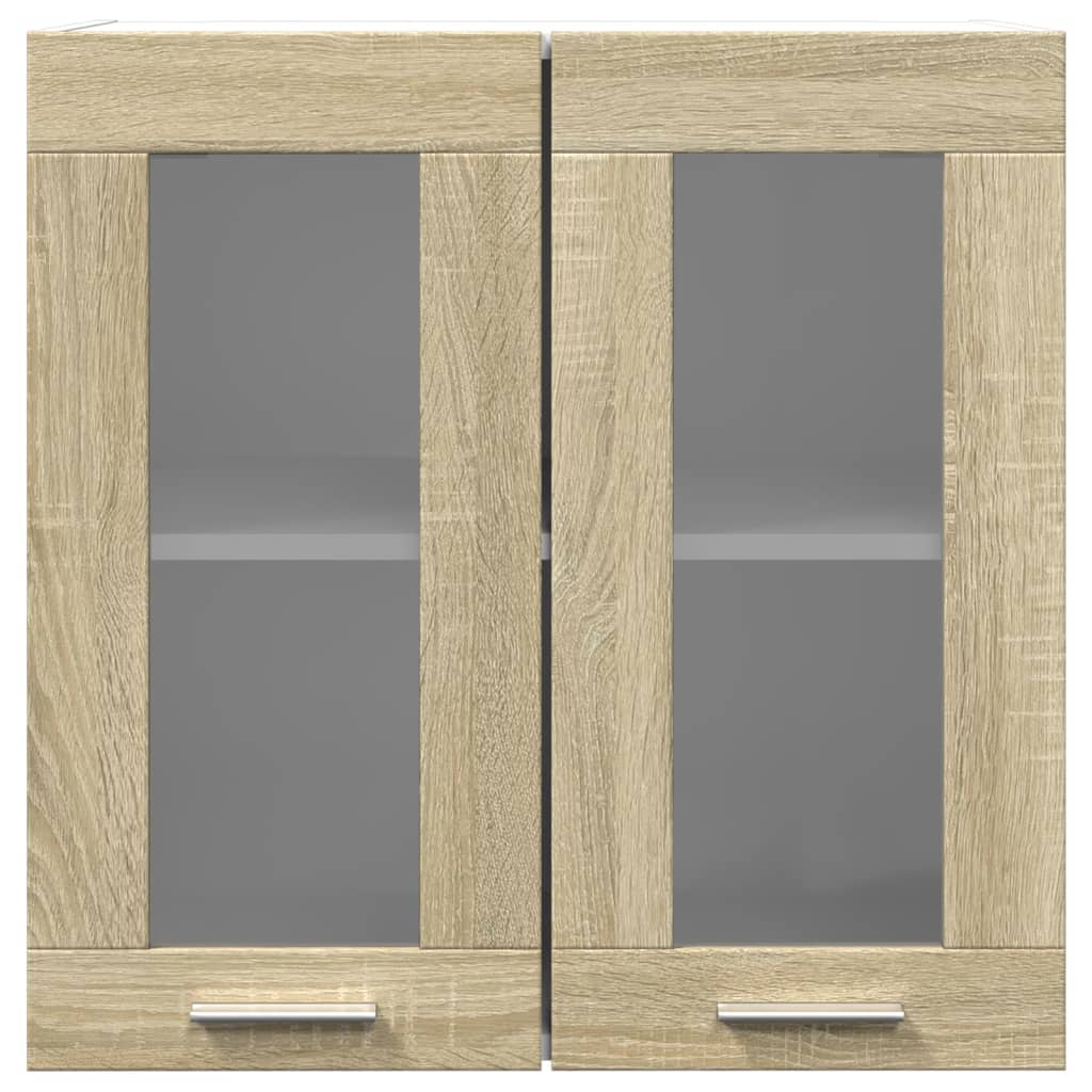 Hanging Glass Cabinet Sonoma Oak 60x31x60 cm Engineered Wood