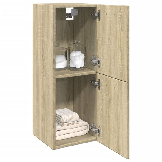 Bathroom Cabinet Sonoma Oak 30x30x80 cm Engineered Wood