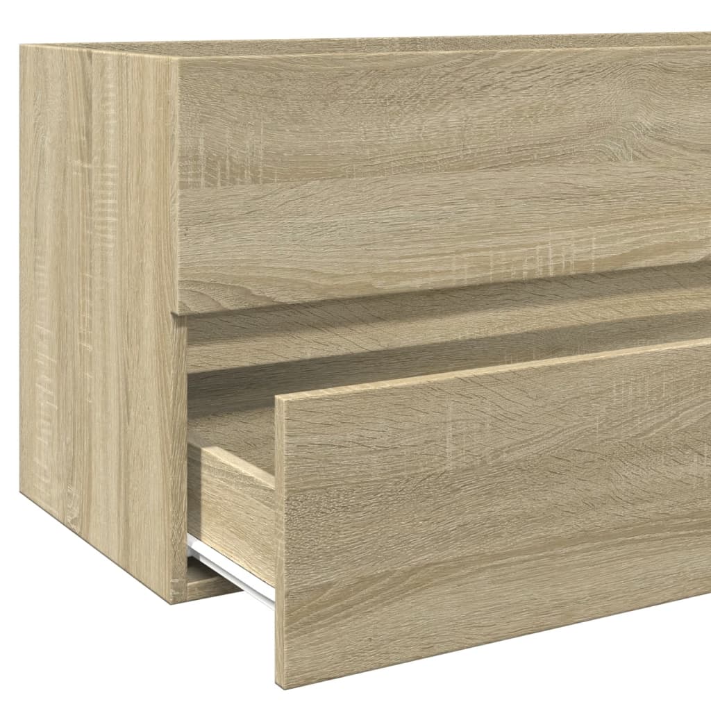 Bathroom Sink Cabinet Sonoma Oak 100x38.5x45 cm Engineered Wood