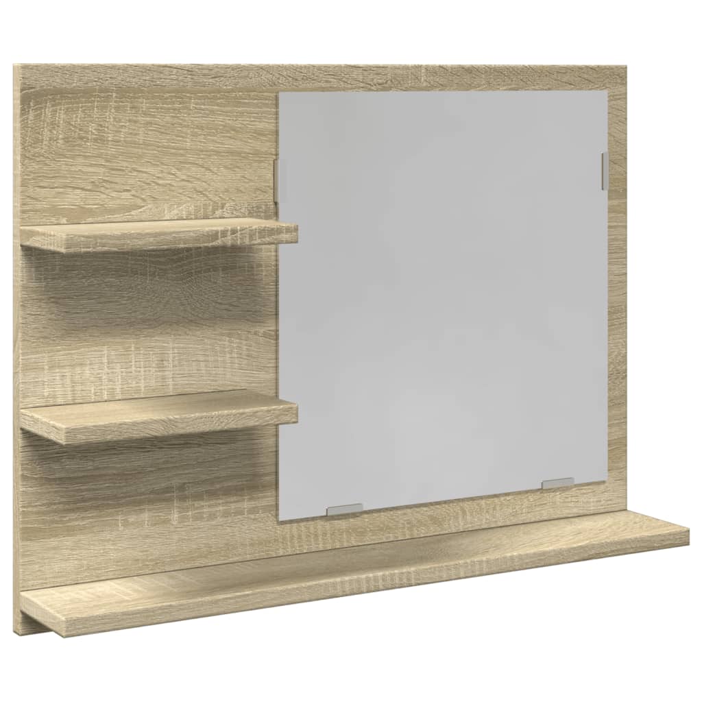 Bathroom Mirror Sonoma Oak 60x10.5x45 cm Engineered Wood