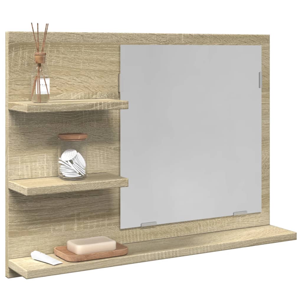 Bathroom Mirror Sonoma Oak 60x10.5x45 cm Engineered Wood