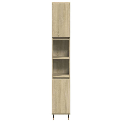 Bathroom Cabinet Sonoma Oak 30x30x190cm Engineered Wood