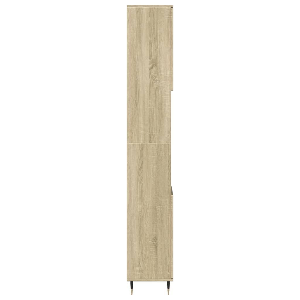 Bathroom Cabinet Sonoma Oak 30x30x190cm Engineered Wood