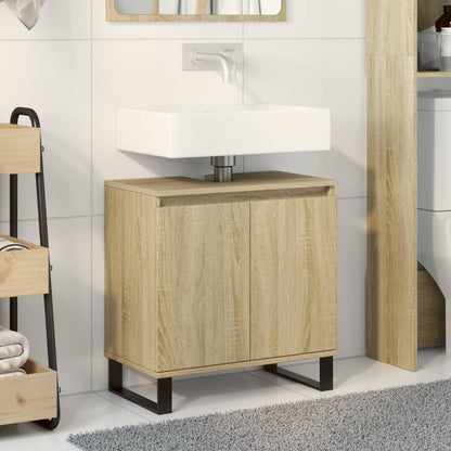 Bathroom Cabinet Sonoma Oak 58x33x60 cm Engineered Wood