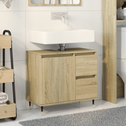 Bathroom Sink Cabinet Sonoma Oak 65x33x60 cm Engineered Wood