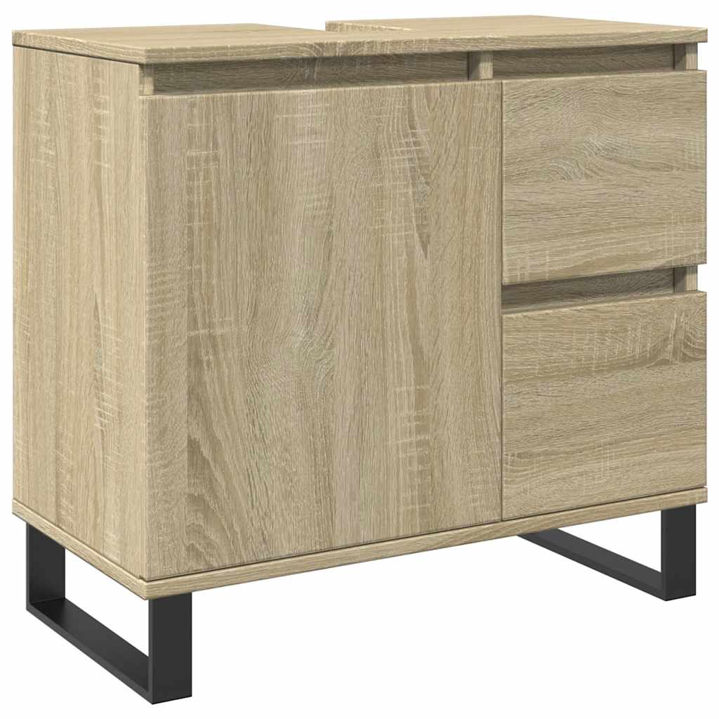 Bathroom Cabinet Sonoma Oak 65x33x60 cm Engineered Wood