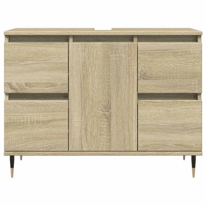 Bathroom Cabinet Sonoma Oak 80x33x60 cm Engineered Wood