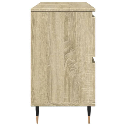 Bathroom Cabinet Sonoma Oak 80x33x60 cm Engineered Wood