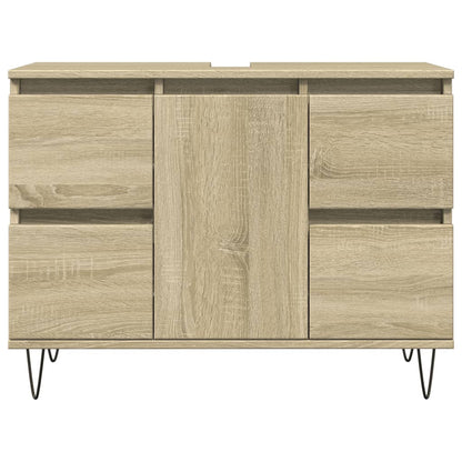 Bathroom Cabinet Sonoma Oak 80x33x60 cm Engineered Wood