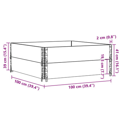 Garden Planter Brown 100x100 cm Solid Wood Pine