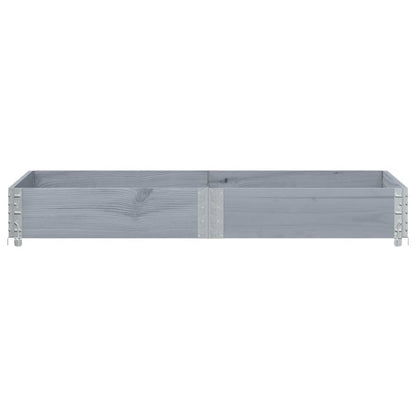 Garden Planter Grey 150x50 cm Solid Wood Pine