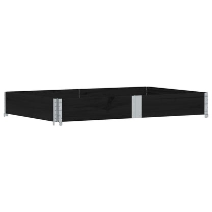Garden Planter Black 150x100 cm Solid Wood Pine