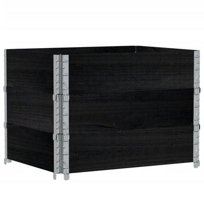 Garden Planter Black 80x60 cm Solid Wood Pine