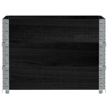 Garden Planter Black 80x60 cm Solid Wood Pine