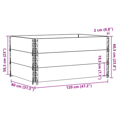 Garden Planter Brown 120x80 cm Solid Wood Pine