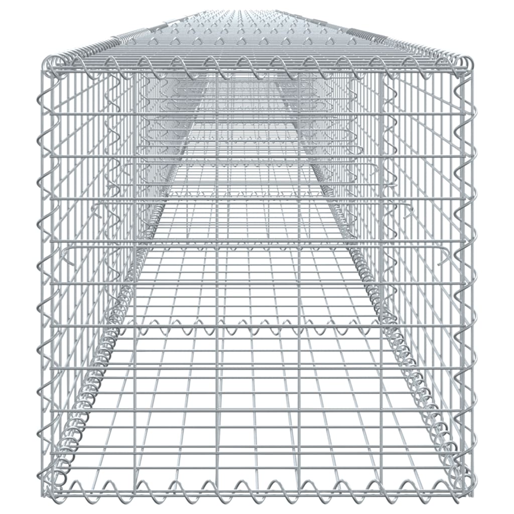 Gabion Basket with Cover 1000x50x50 cm Galvanised Iron