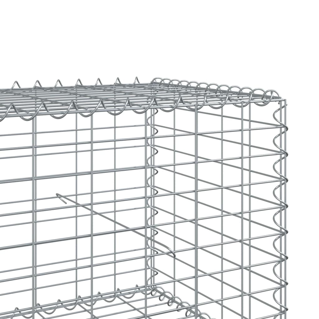 Gabion Basket with Cover 1000x50x50 cm Galvanised Iron