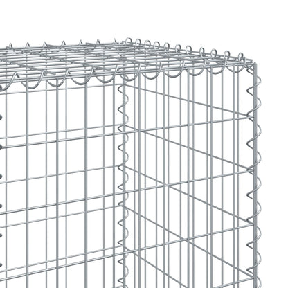 Gabion Basket with Cover 300x50x150 cm Galvanised Iron