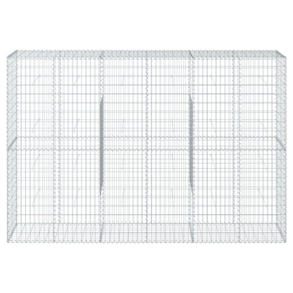 Gabion Basket with Cover 300x50x200 cm Galvanised Iron
