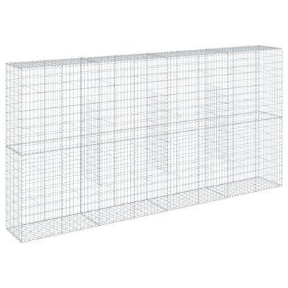 Gabion Basket with Cover 400x50x200 cm Galvanised Iron