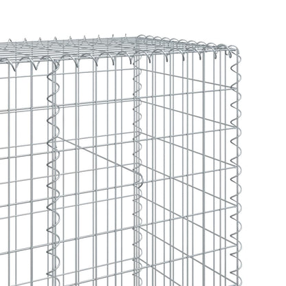 Gabion Basket with Cover 400x50x200 cm Galvanised Iron