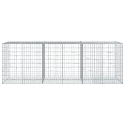 Gabion Basket with Cover 300x100x100 cm Galvanised Iron