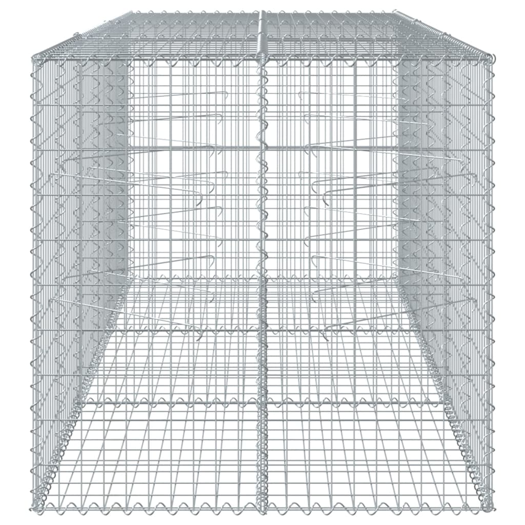 Gabion Basket with Cover 300x100x100 cm Galvanised Iron