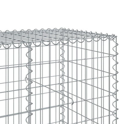 Gabion Basket with Cover 300x100x100 cm Galvanised Iron