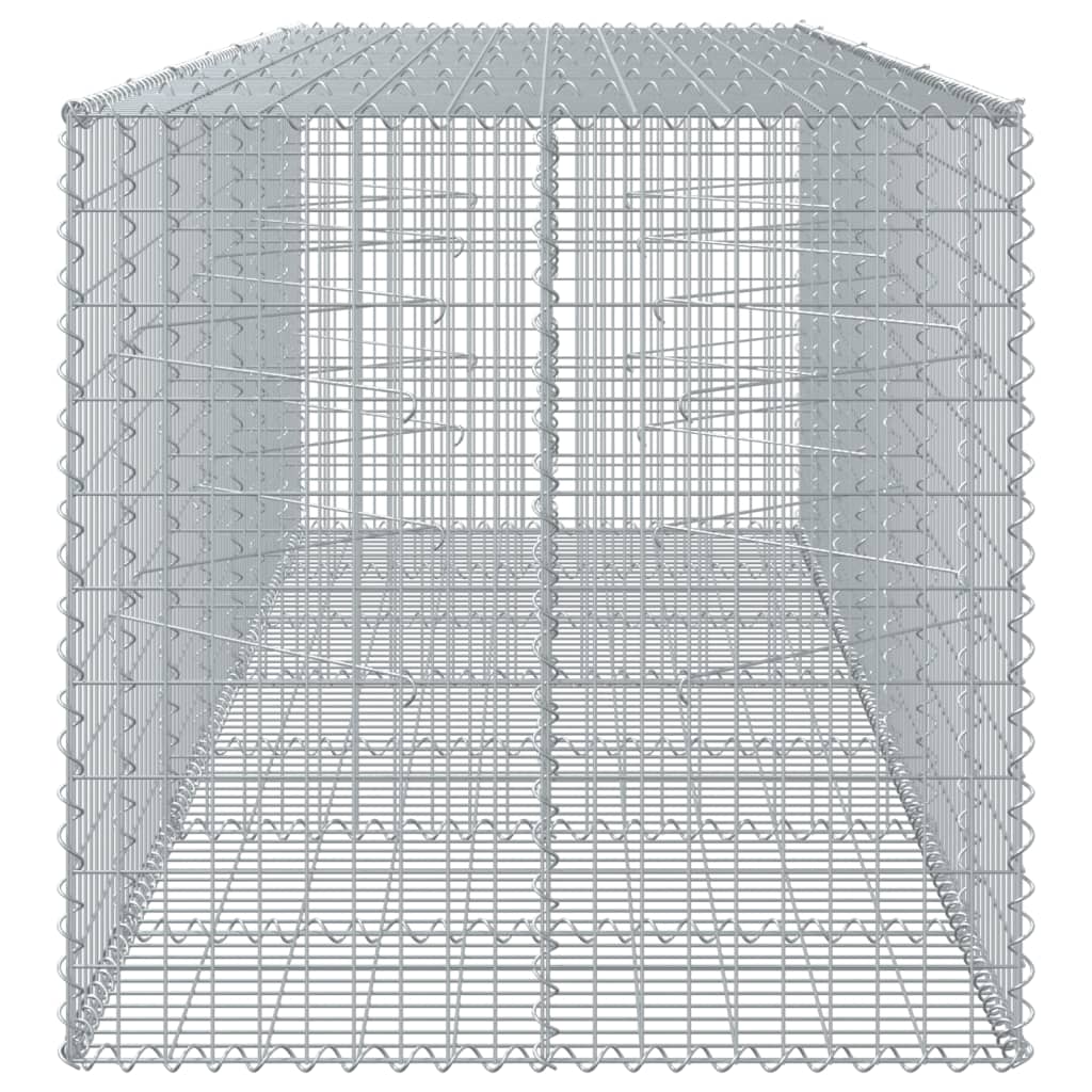 Gabion Basket with Cover 350x100x100 cm Galvanised Iron