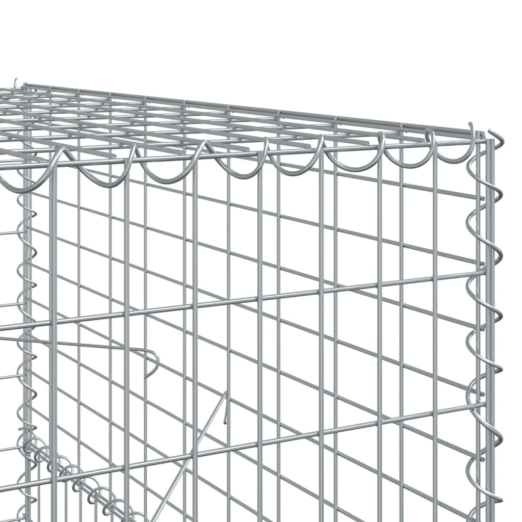 Gabion Basket with Cover 300x100x150 cm Galvanised Iron