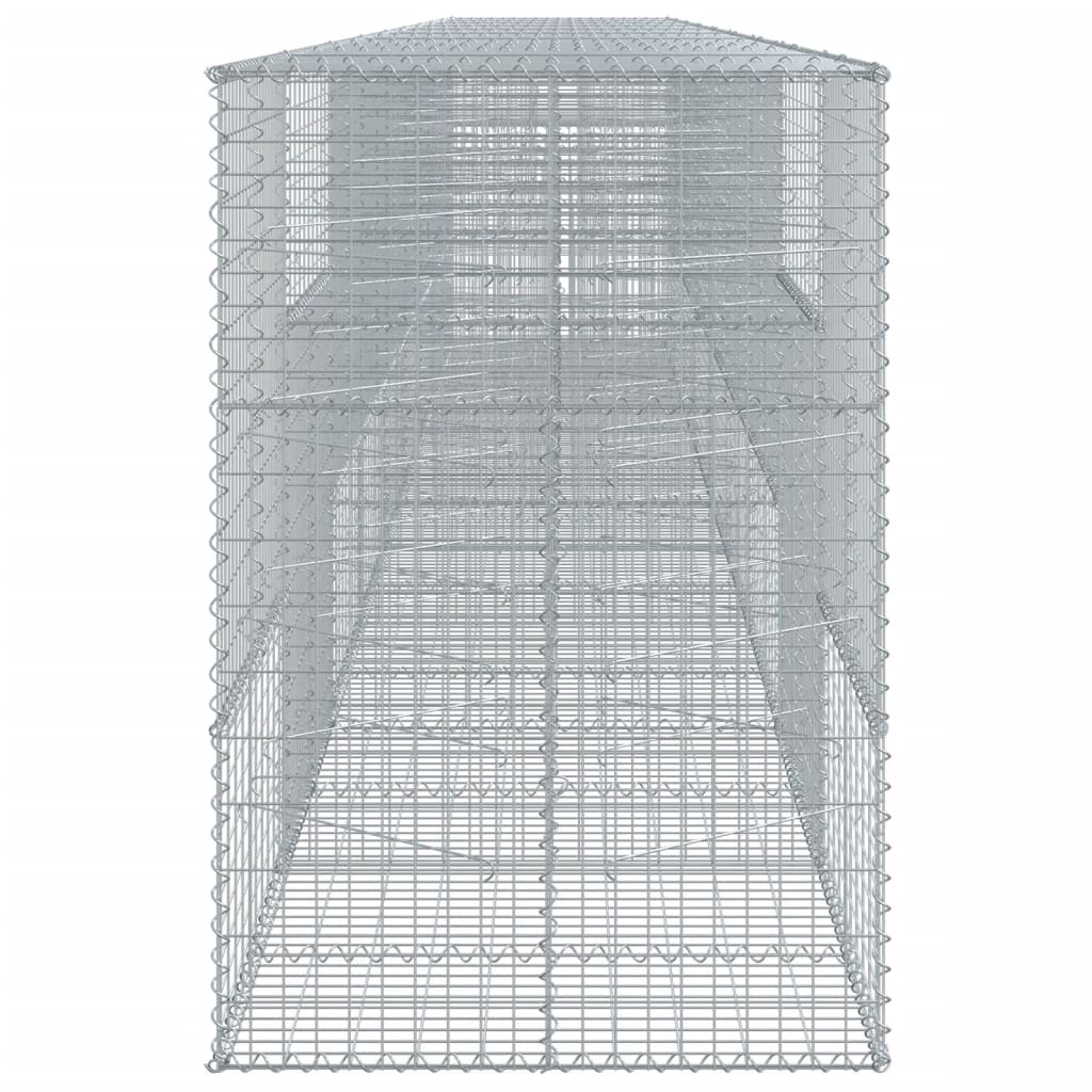 Gabion Basket with Cover 900x100x150 cm Galvanised Iron