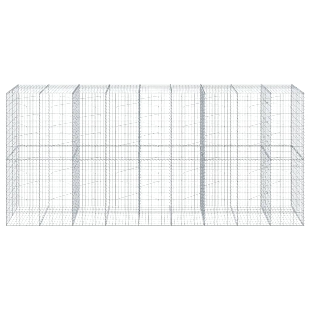 Gabion Basket with Cover 450x100x200 cm Galvanised Iron