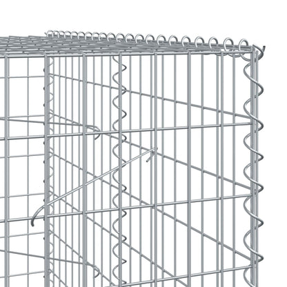 Gabion Basket with Cover 450x100x200 cm Galvanised Iron