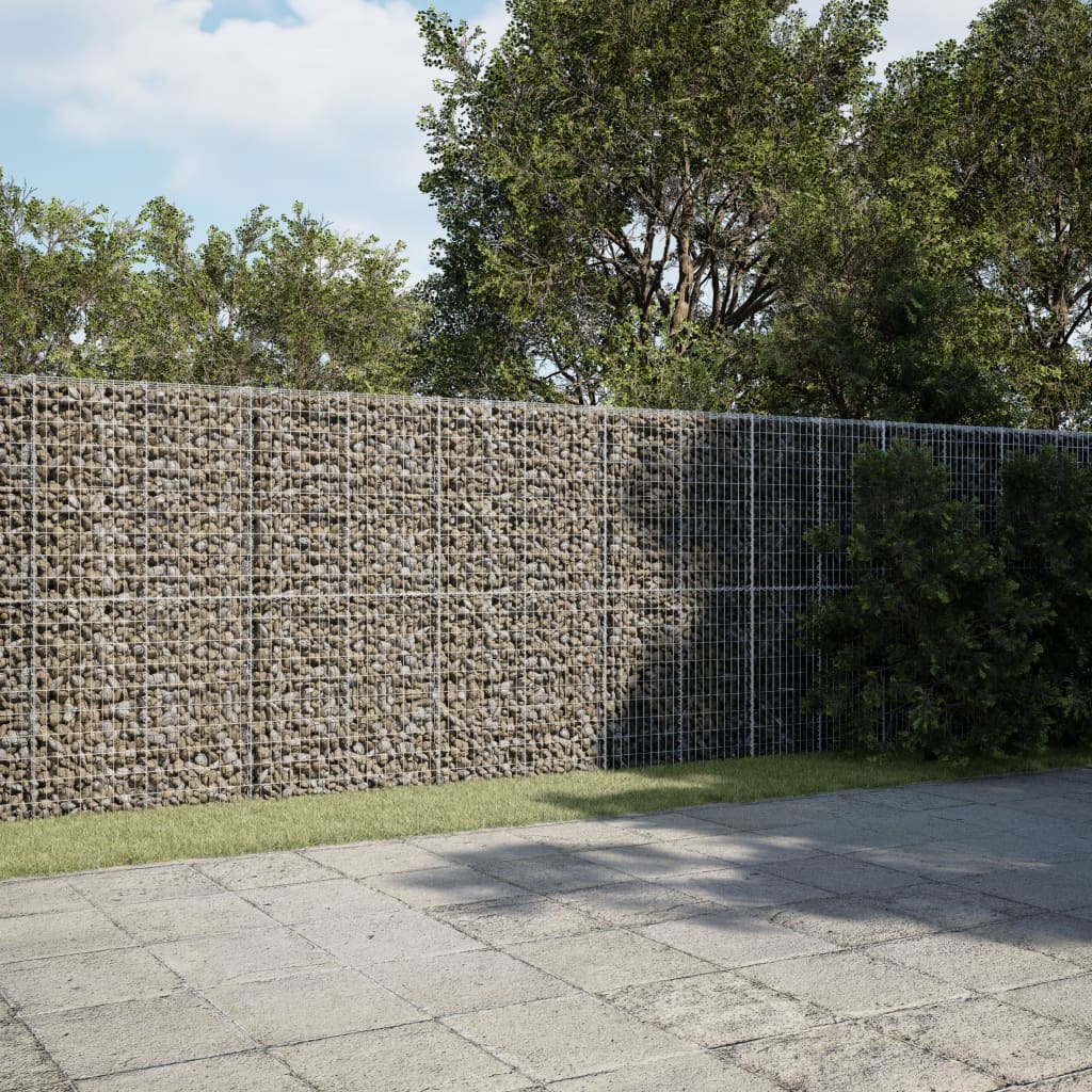 Gabion Basket with Cover 900x100x200 cm Galvanised Iron