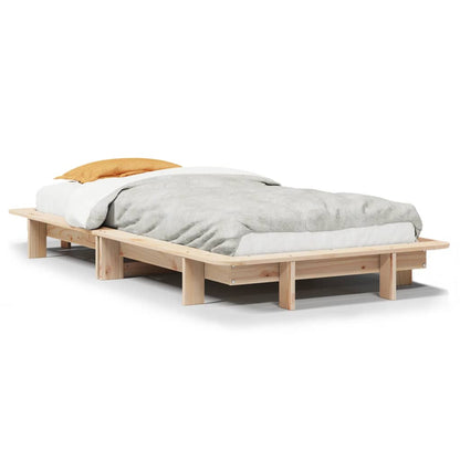 Bed Frame without Mattress 90x200 cm Solid Wood Pine