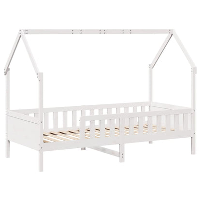 Kids' House Bed Frame without Mattress White 90x200 cm Pine