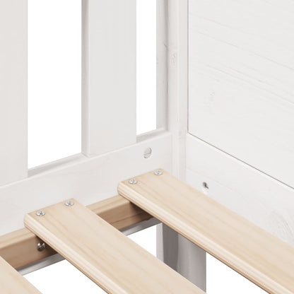 Kids' House Bed Frame without Mattress White 90x200 cm Pine